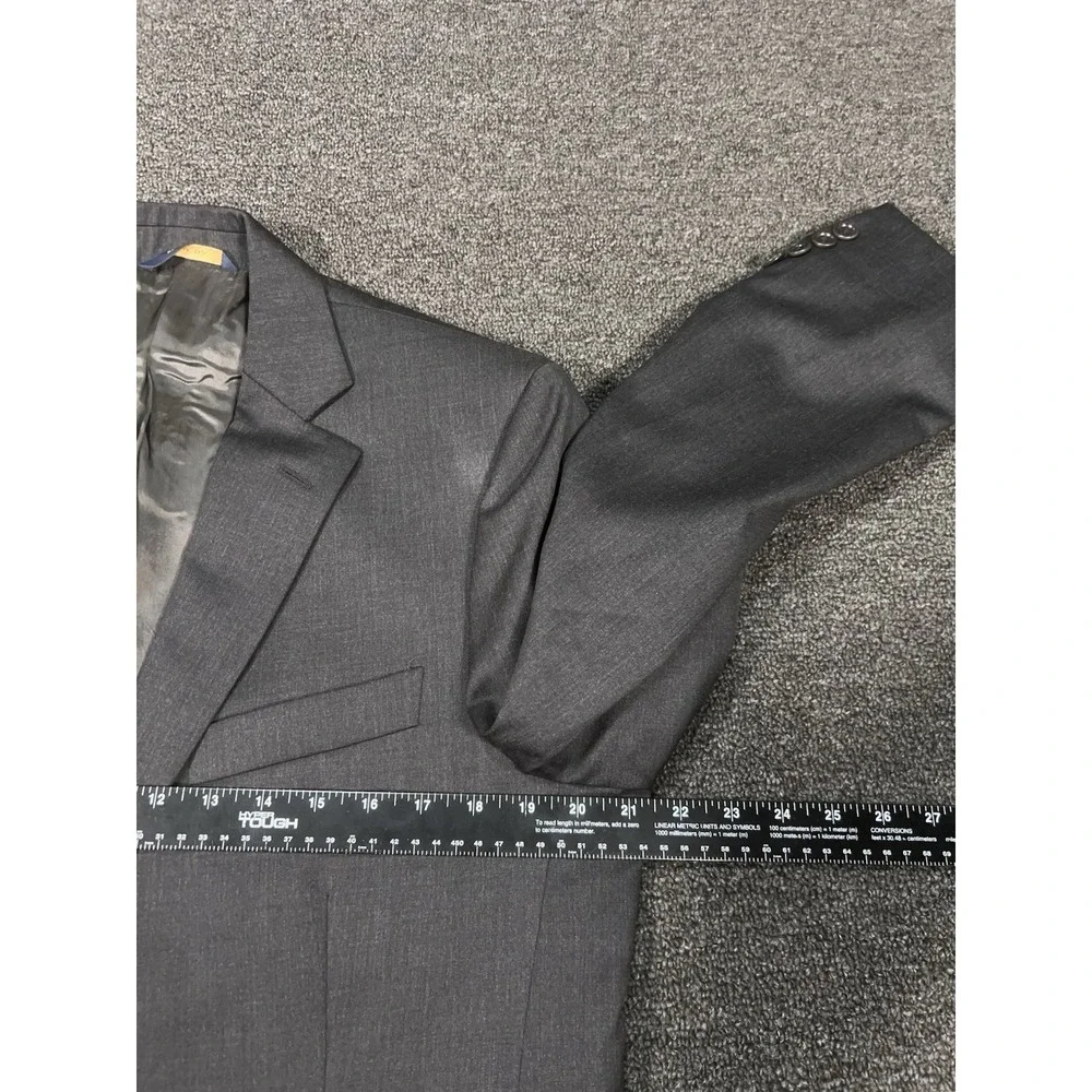 Brooks Brothers Blazer Jacket Men's 40R Gray 1818 Madison Estrato Trabaldo Togna